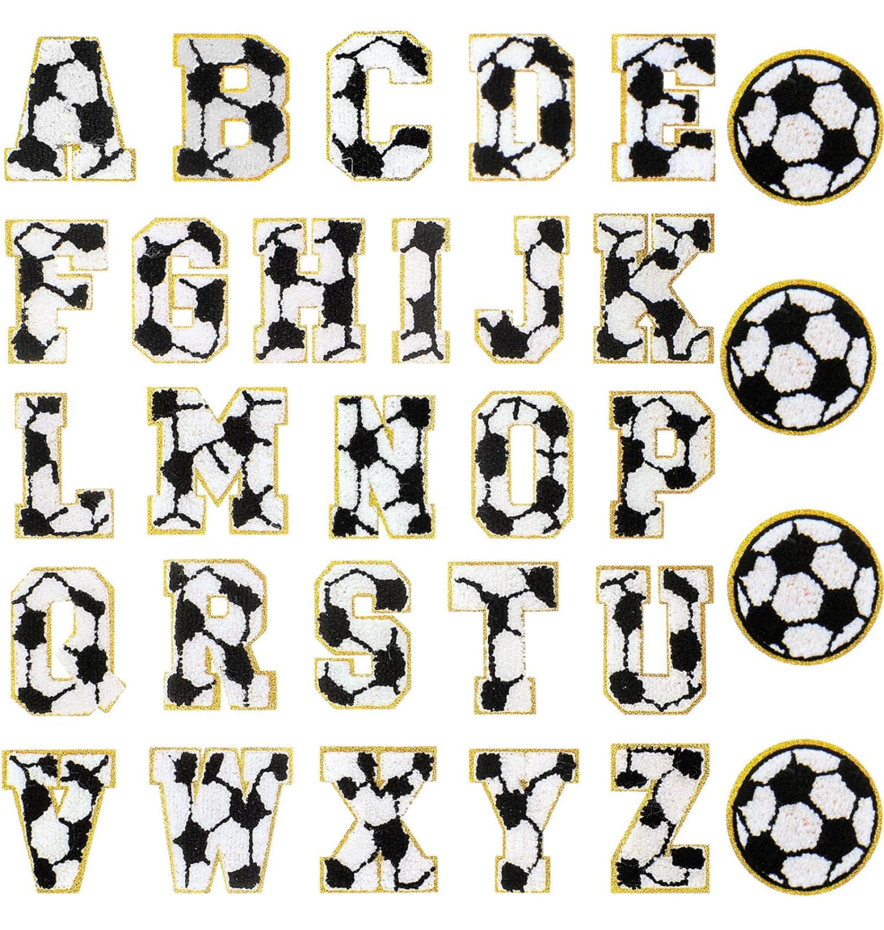 Chenille Letter Patches - Soccer