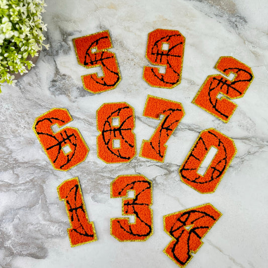 Chenille Patches - Basketball Numbers