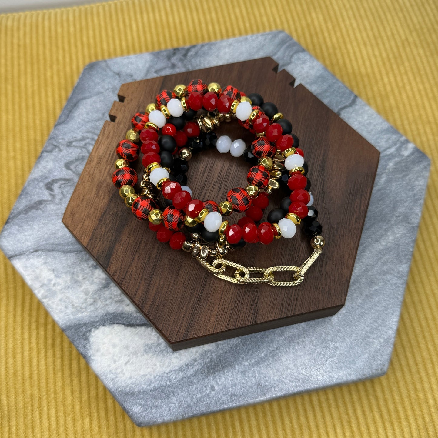 Bracelet Pack - Holiday Christmas - Red Plaid