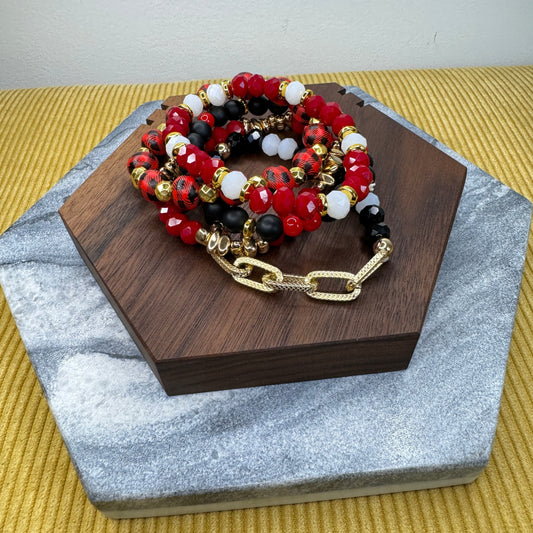 Bracelet Pack - Holiday Christmas - Red Plaid