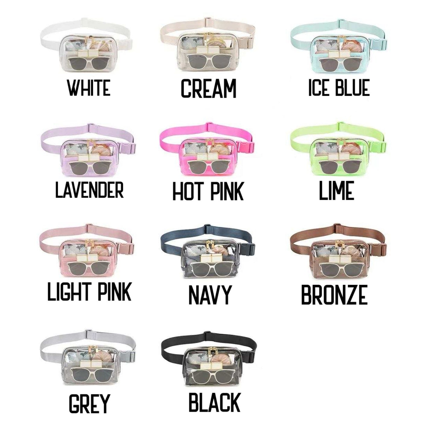 Clear Belt Bag - LOCAL PICK UP OPTION