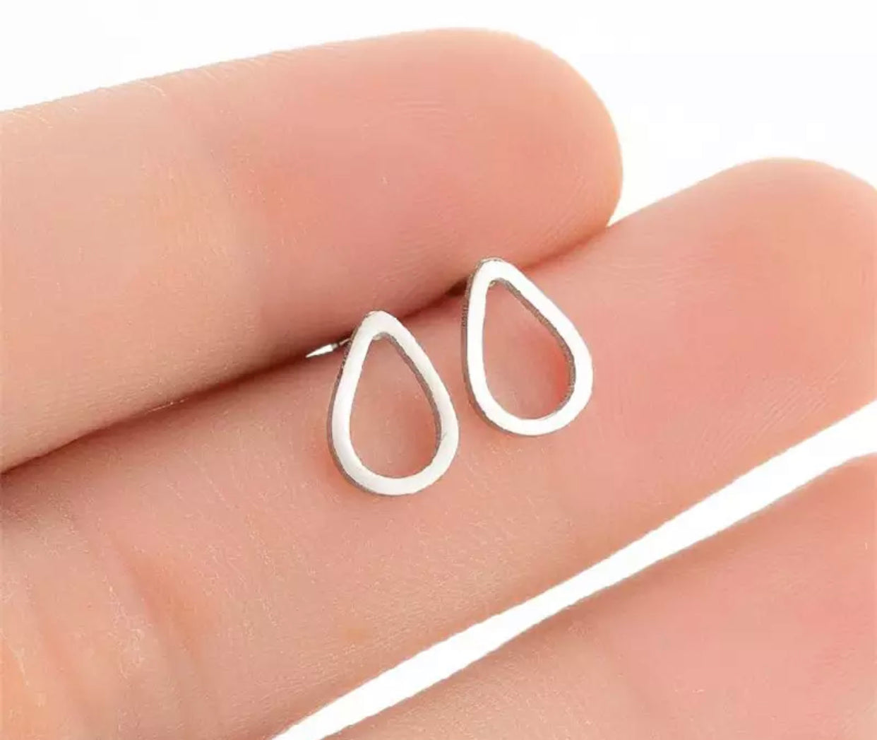 Metal Stud Earrings - Tear Drop LOCAL PICK UP OPTION