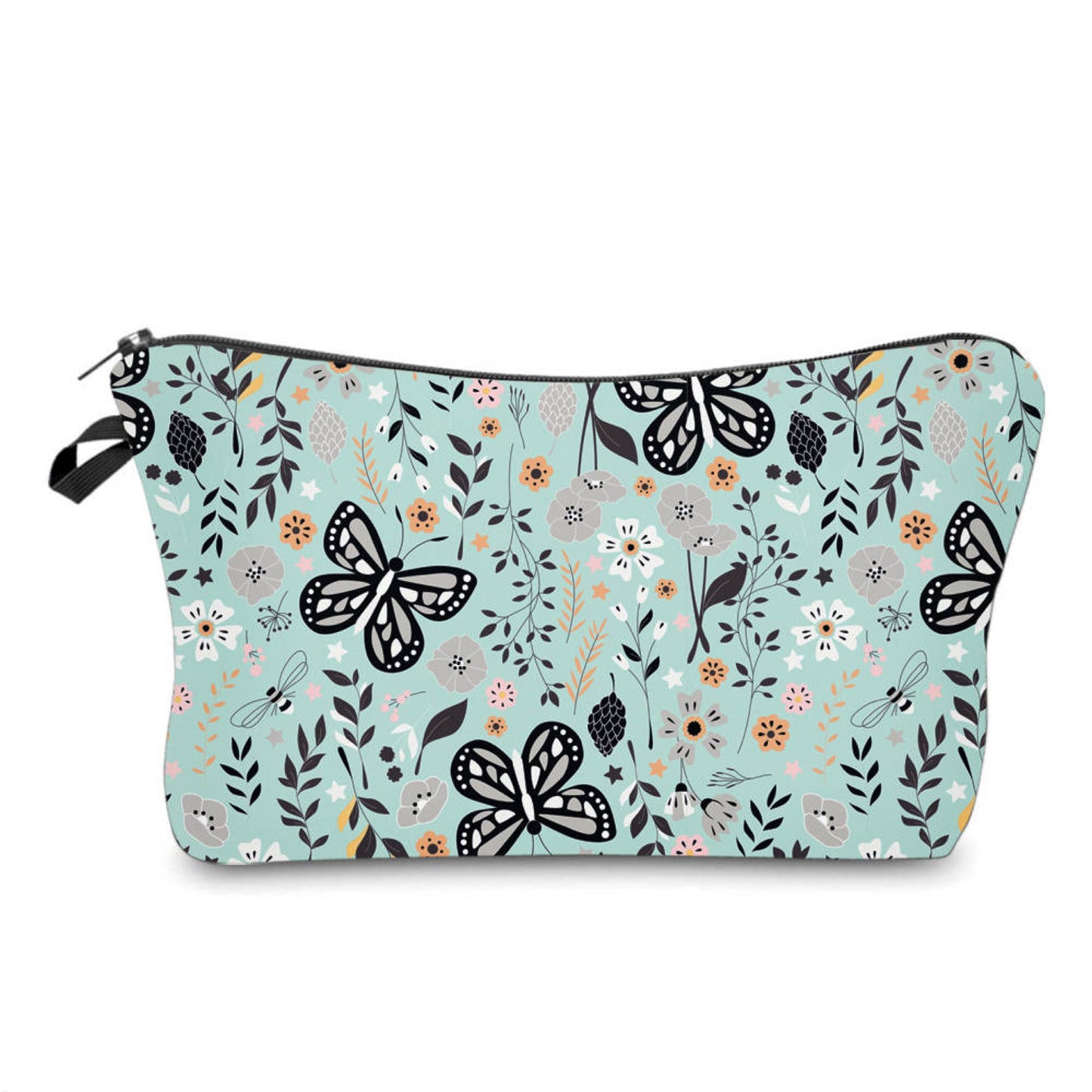 Pouch - Butterfly Grey Vines Mint
