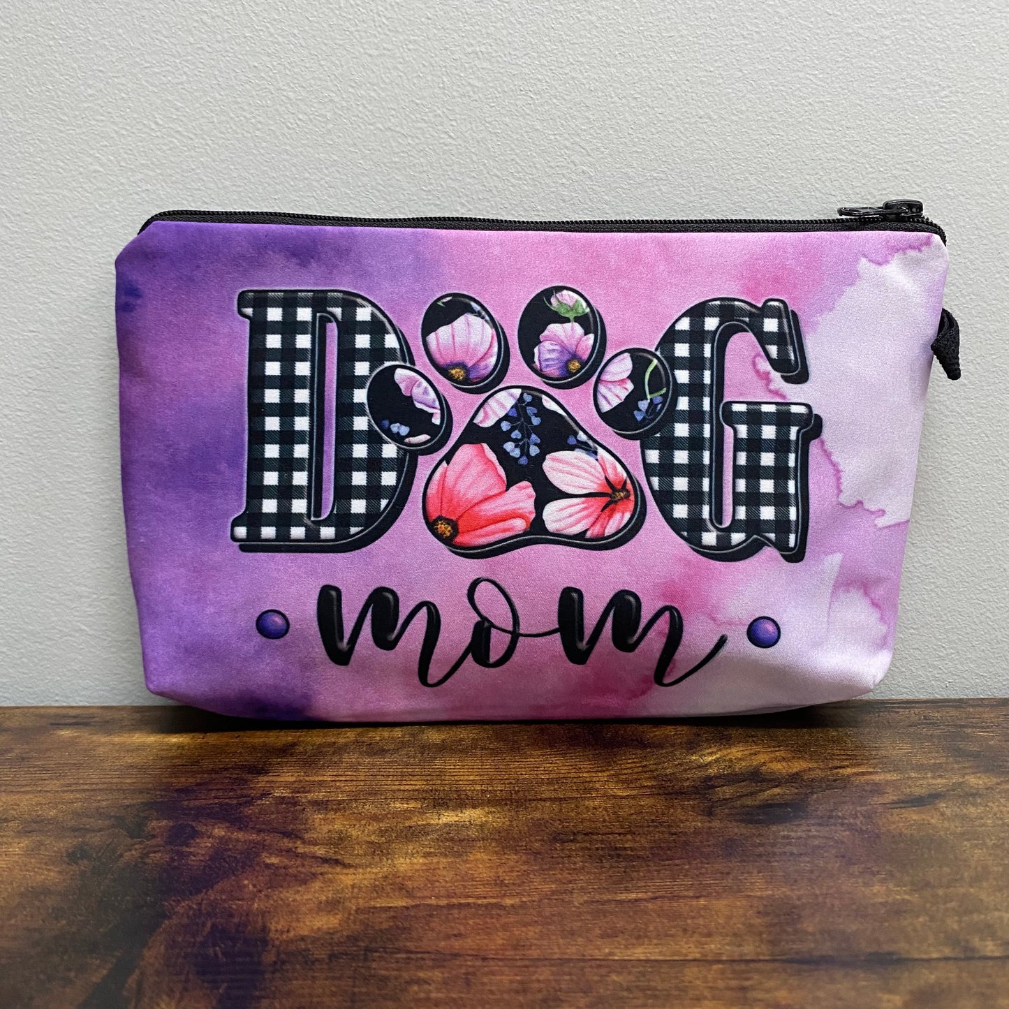 Pouch - Dog Mom Floral Plaid