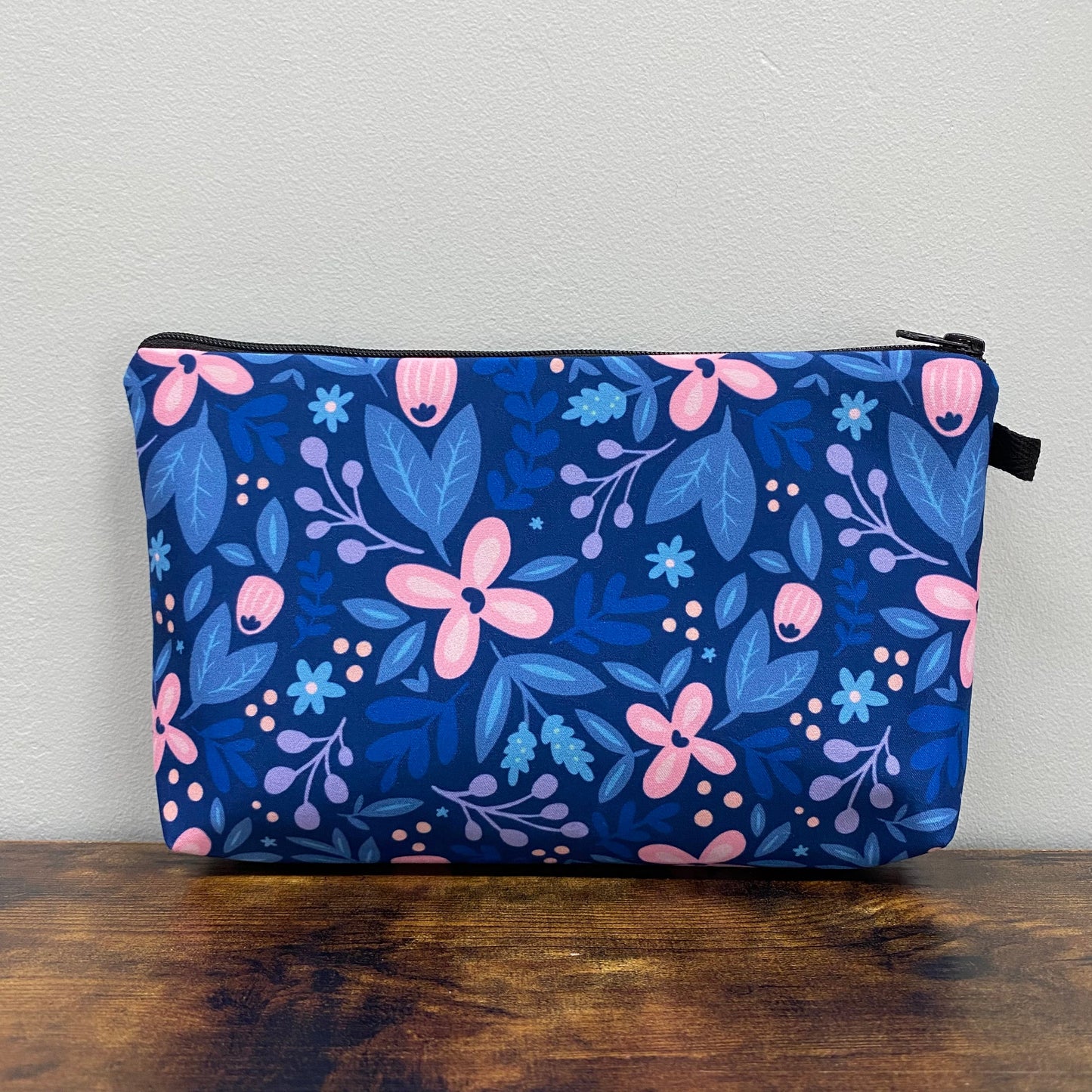 Pouch - Floral Navy Blue Pink