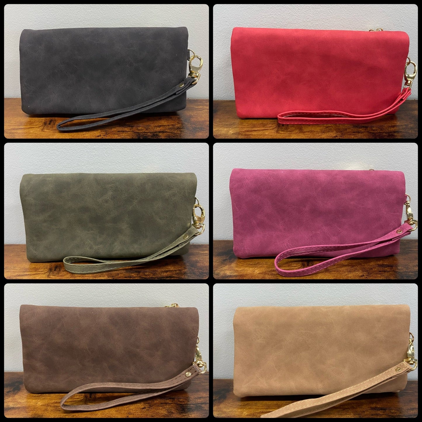 Wallet - Rectangle Soft Faux Leather LOCAL pick up optio