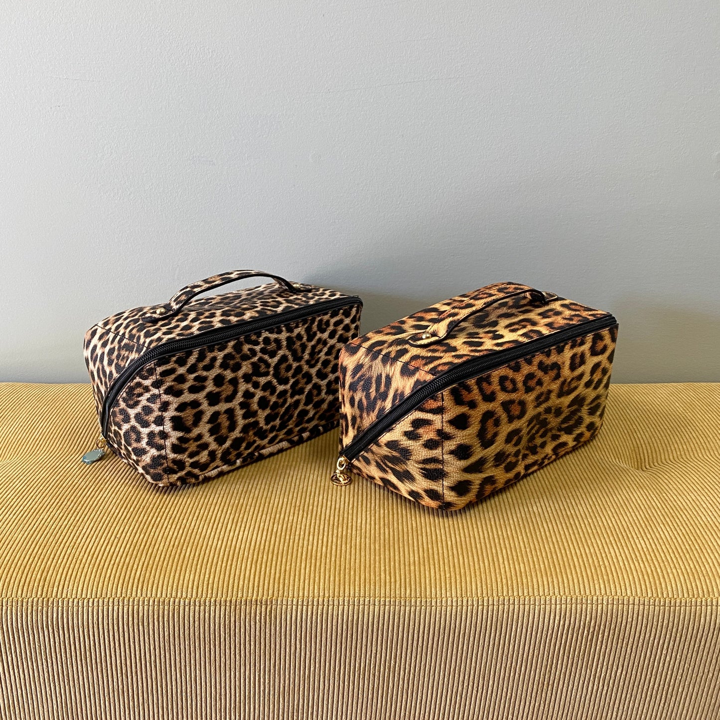 Oversized Lay Flat Cosmetic Bag, Animal Print