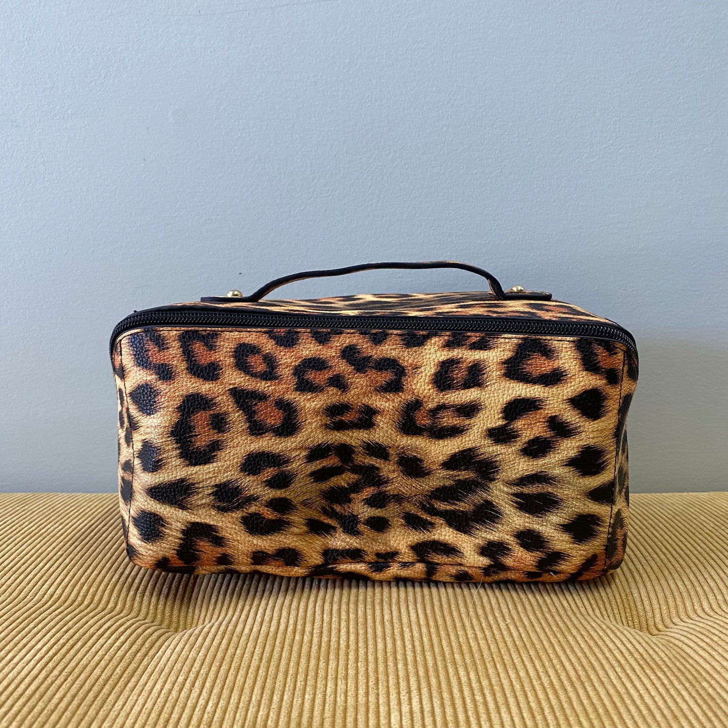 Oversized Lay Flat Cosmetic Bag, Animal Print