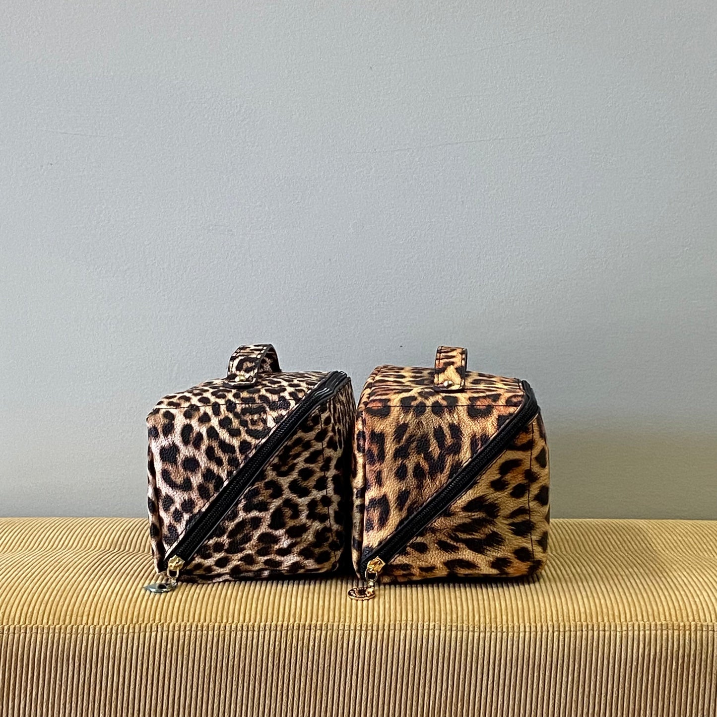 Oversized Lay Flat Cosmetic Bag, Animal Print