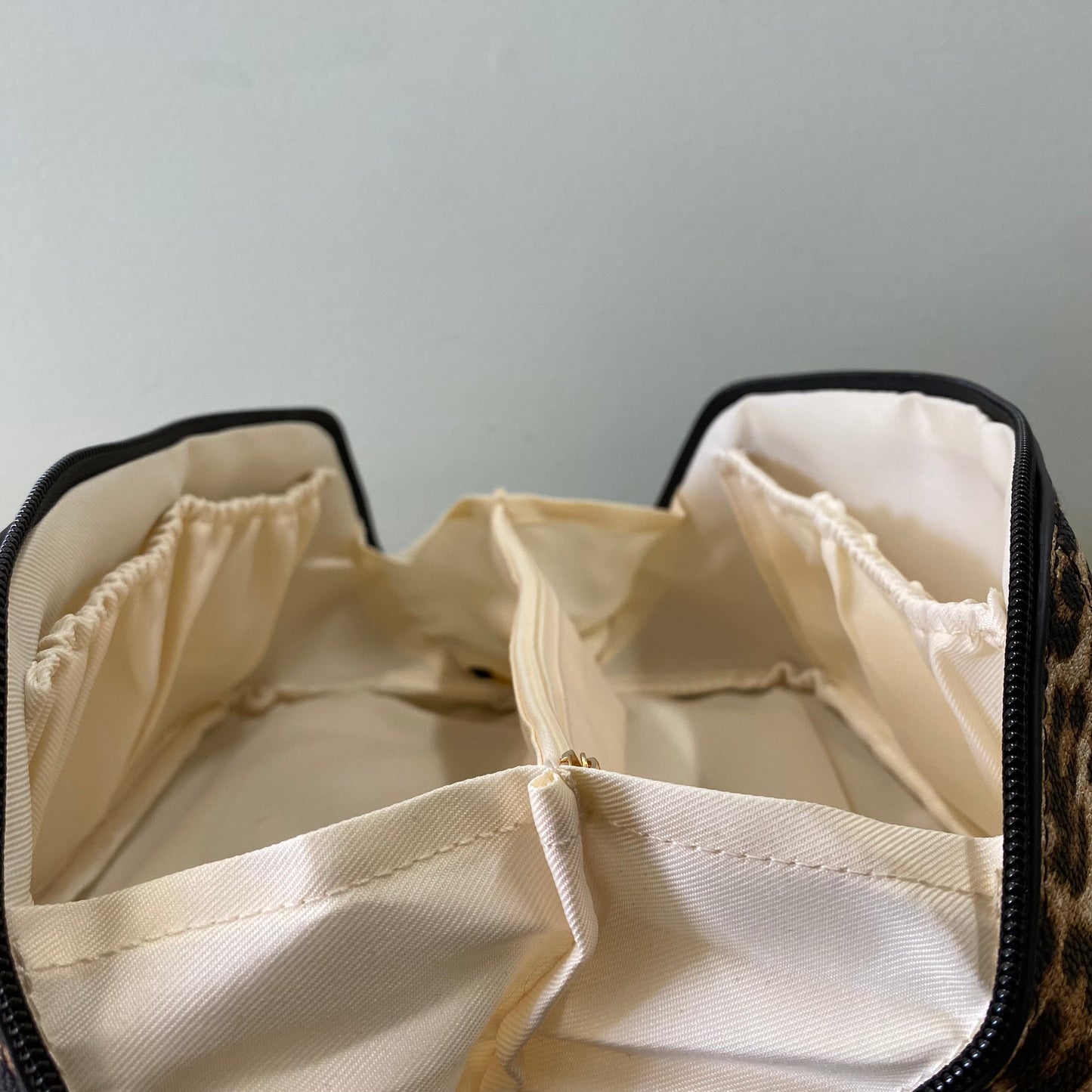 Oversized Lay Flat Cosmetic Bag, Animal Print