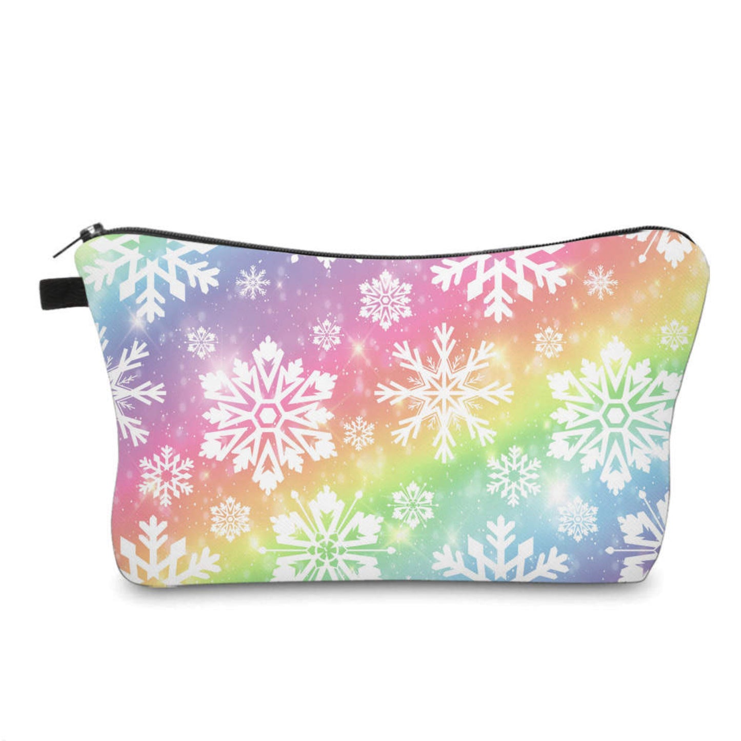Pouch - Holiday Christmas - Rainbow Snowflakes