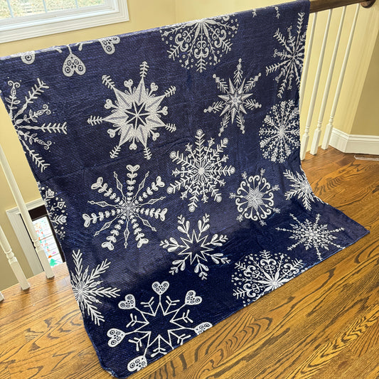 Blanket - Christmas - Denim Snowflake