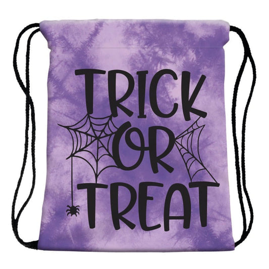 Drawstring Bag - Halloween Purple Trick Or Treat - LOCAL PICK UP OPTION