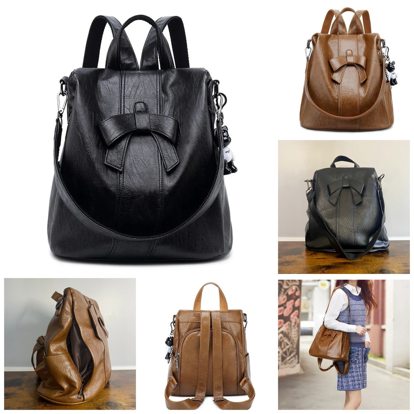 Charlotte - Bow Backpack + Handbag
