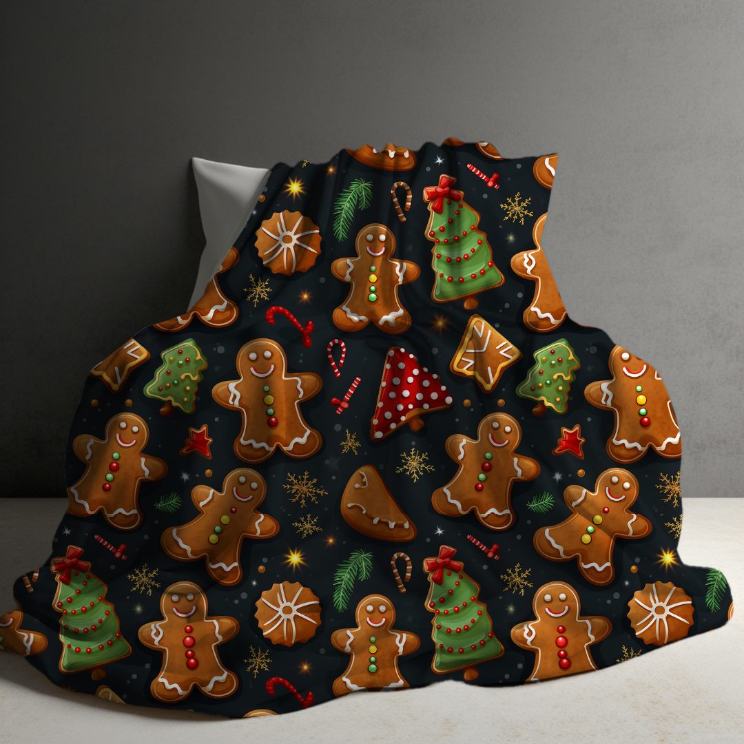 Blanket - Christmas - Gingerbread + Tree
