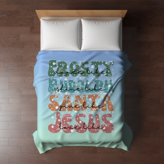 Blanket - Christmas - Frosty & Jesus
