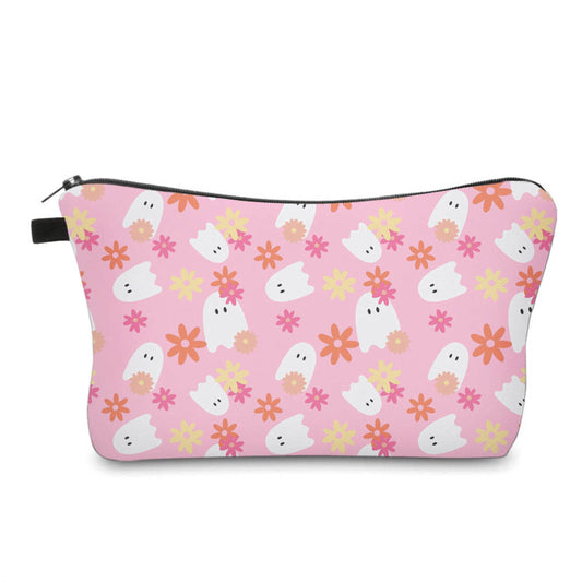 Pouch - Halloween - Ghost Floral Pink- LOCAL PICK UP OPTION