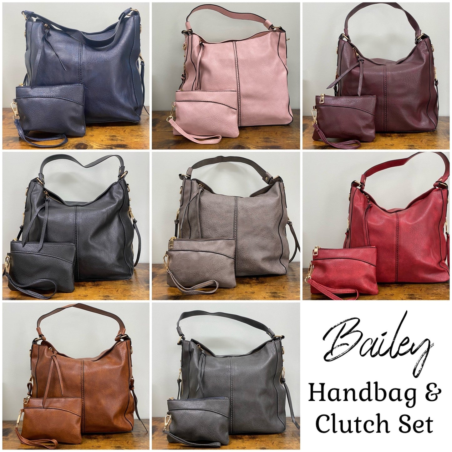 Bailey Handbag & Clutch - 2 Piece Set LOCAL PICK UP OPTION