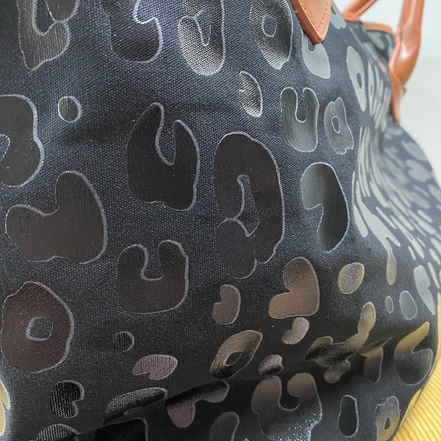 The Oversized Carryall Bag - Black Leopard Animal Print