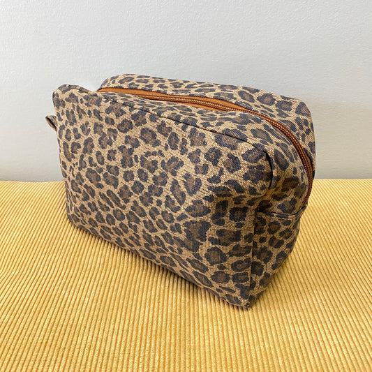 Pouch - Stand Up Zip - Brown Leopard