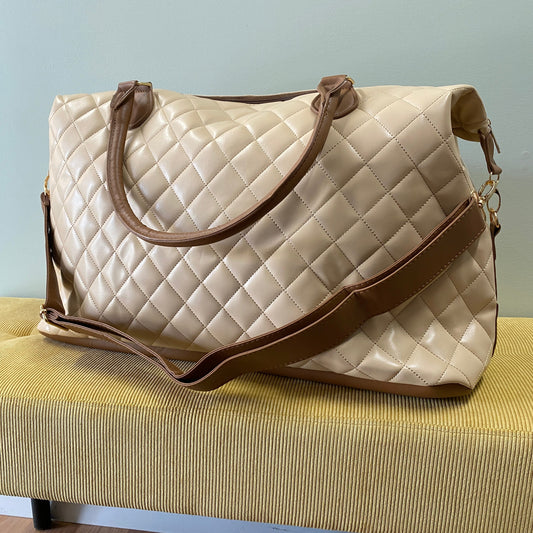 Weekender Bag - Quilted Faux Leather