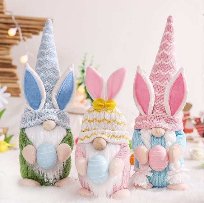Gnome - Easter F - Bunny Ear Egg Trio