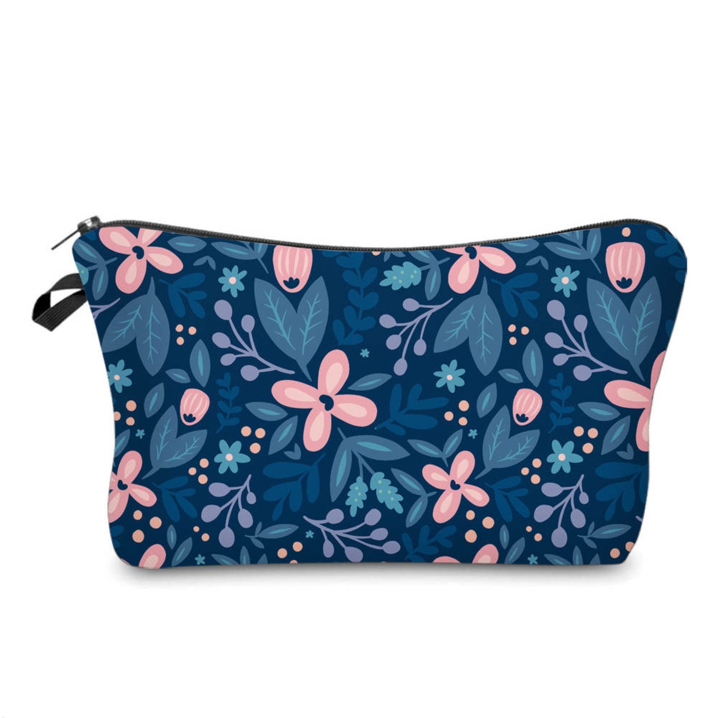 Pouch - Floral Navy Blue Pink