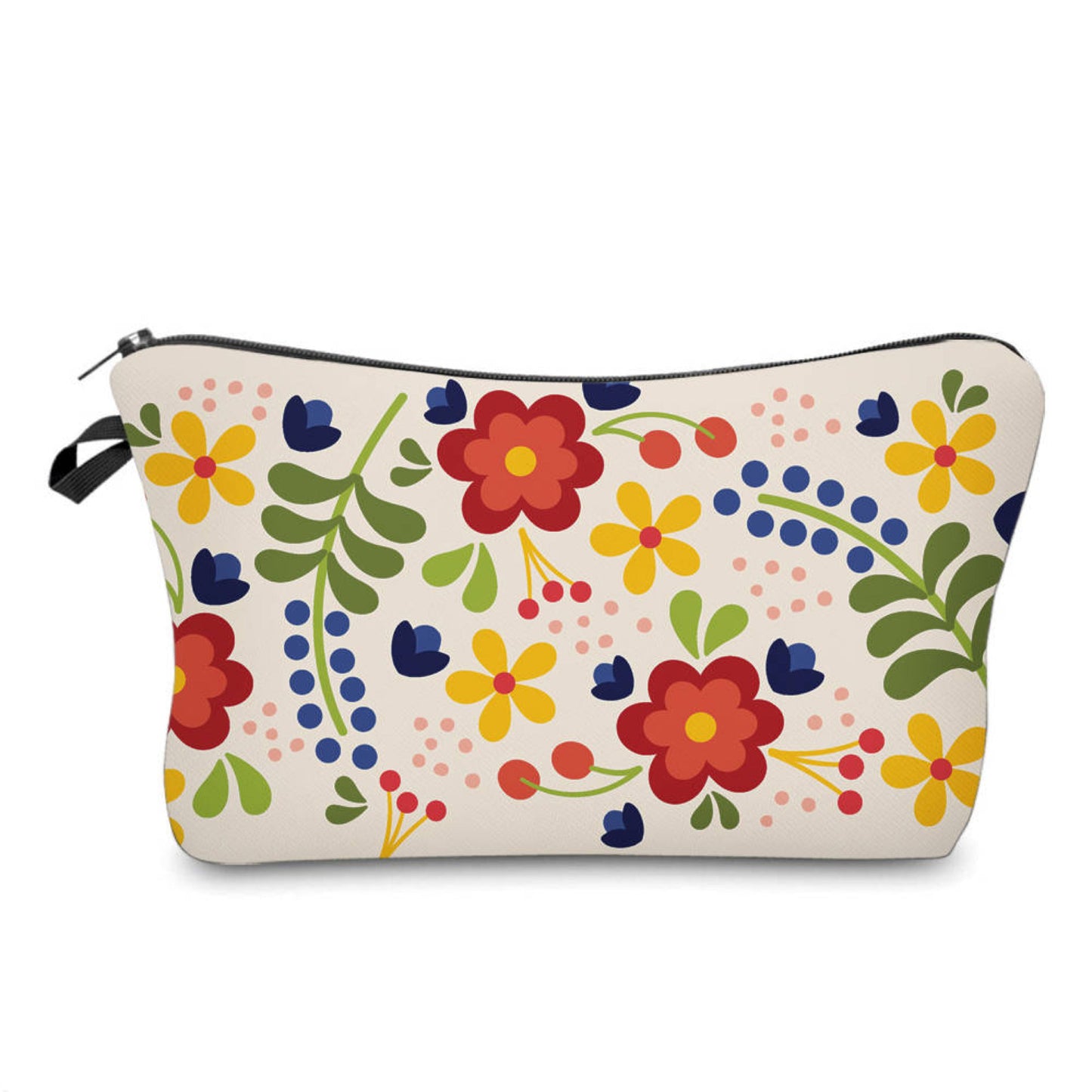 Pouch - Floral Red Blue Green