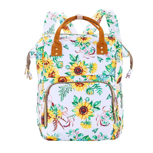 The Emily Travel Bag - Sunflower Skull