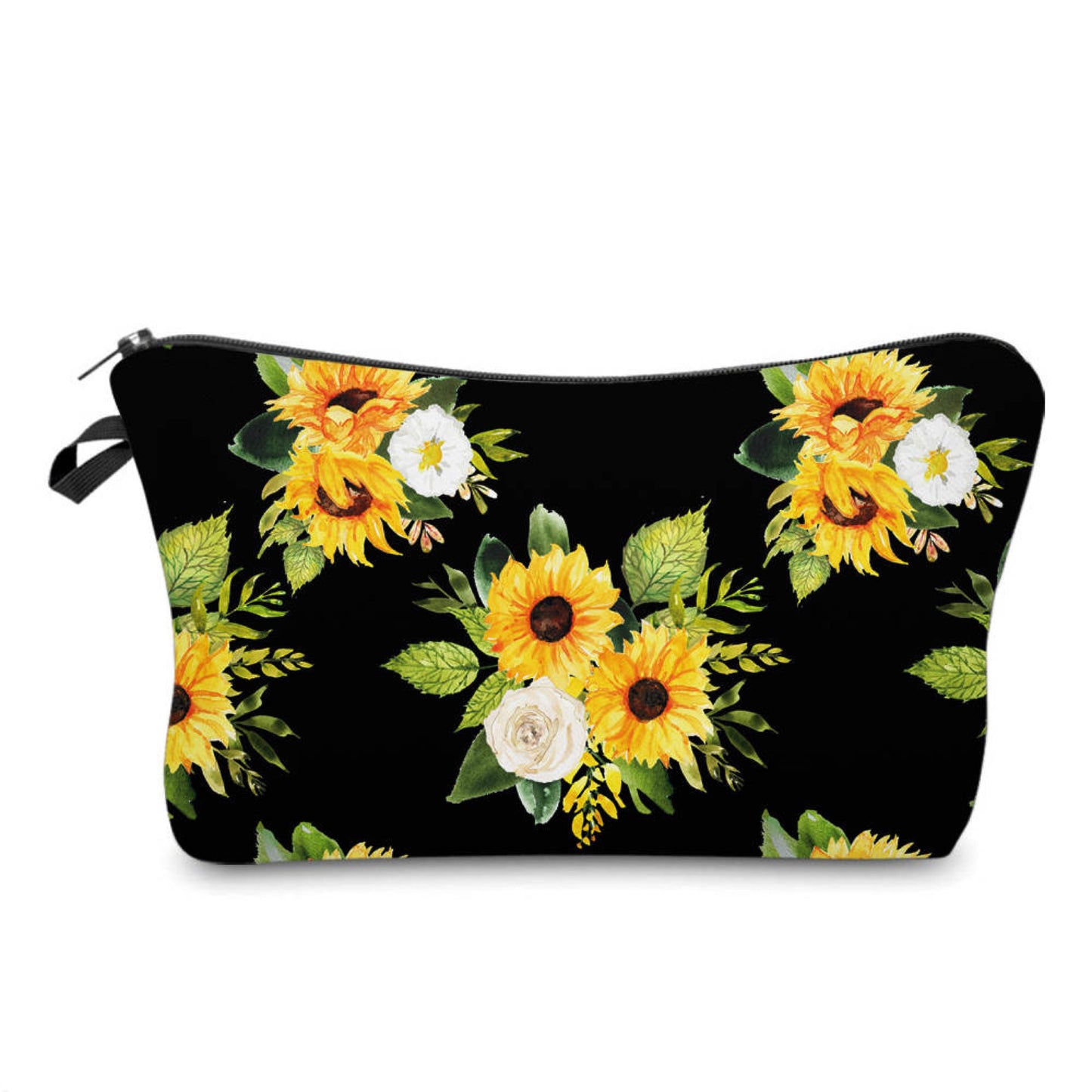 Pouch - Sunflower Rose on Black