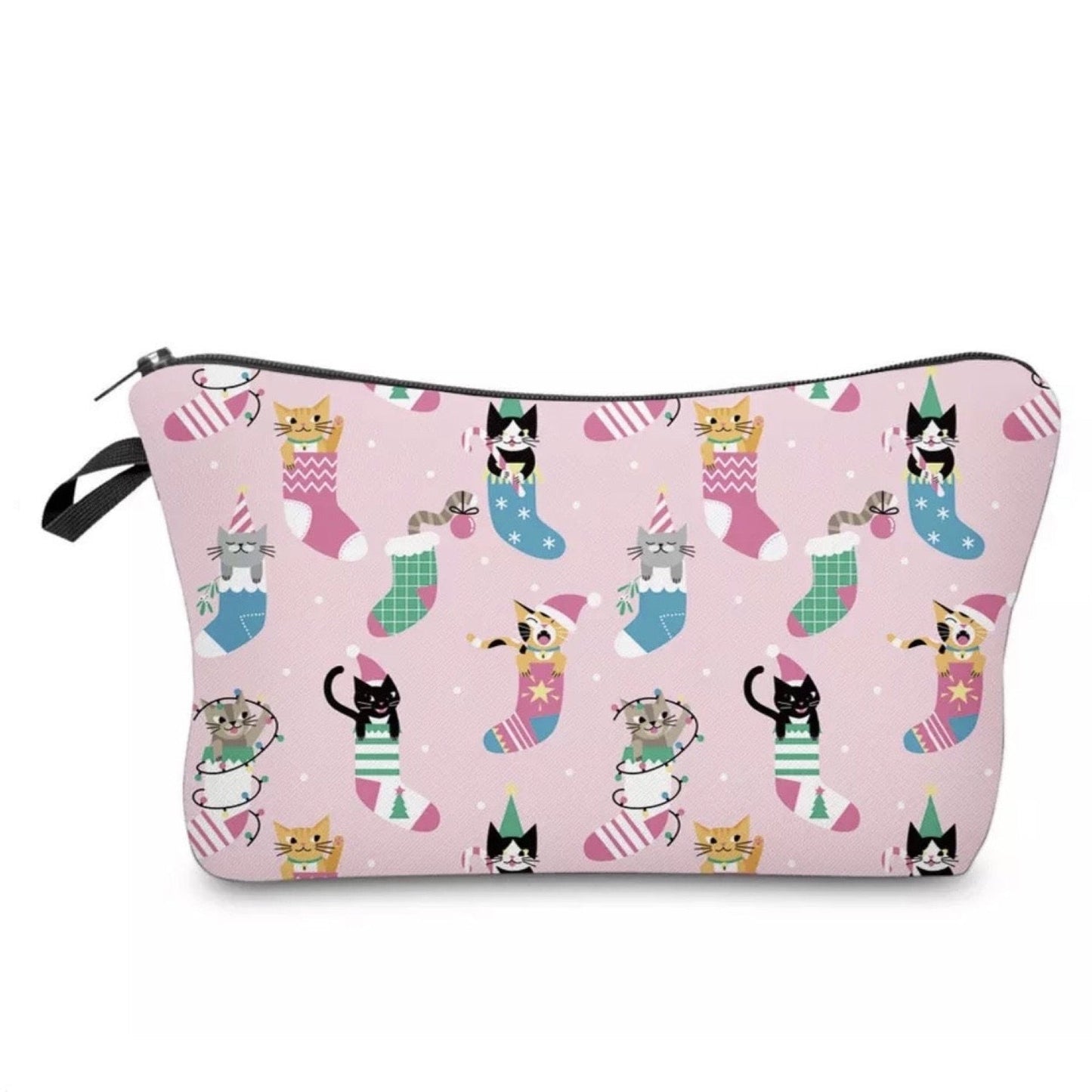 Pouch - Holiday 2022 - Cats in Stockings - LOCAL PICKUP OPTION