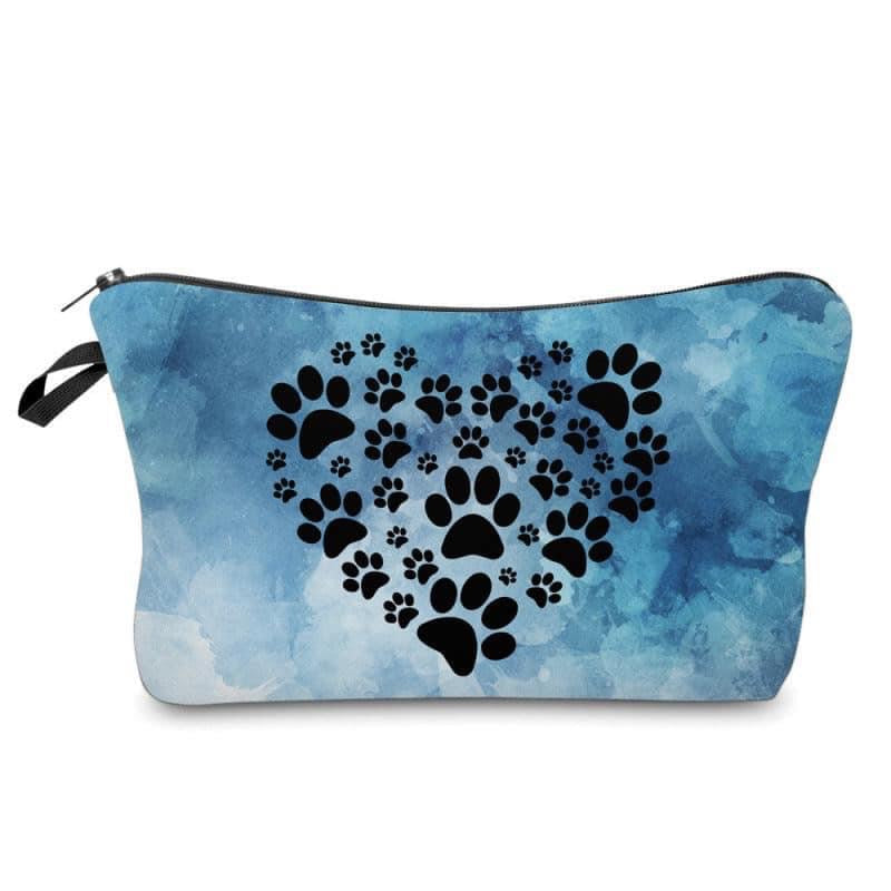 Pouch - Dog, Paw on Blue