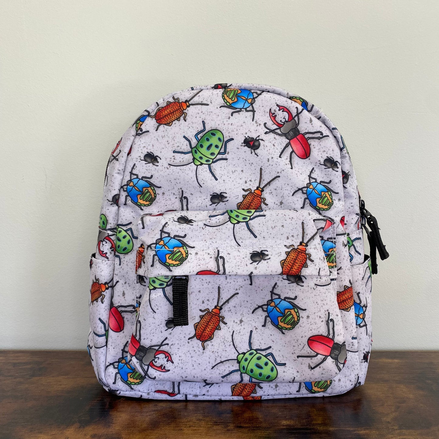 Mini Backpack - Grey Bugs