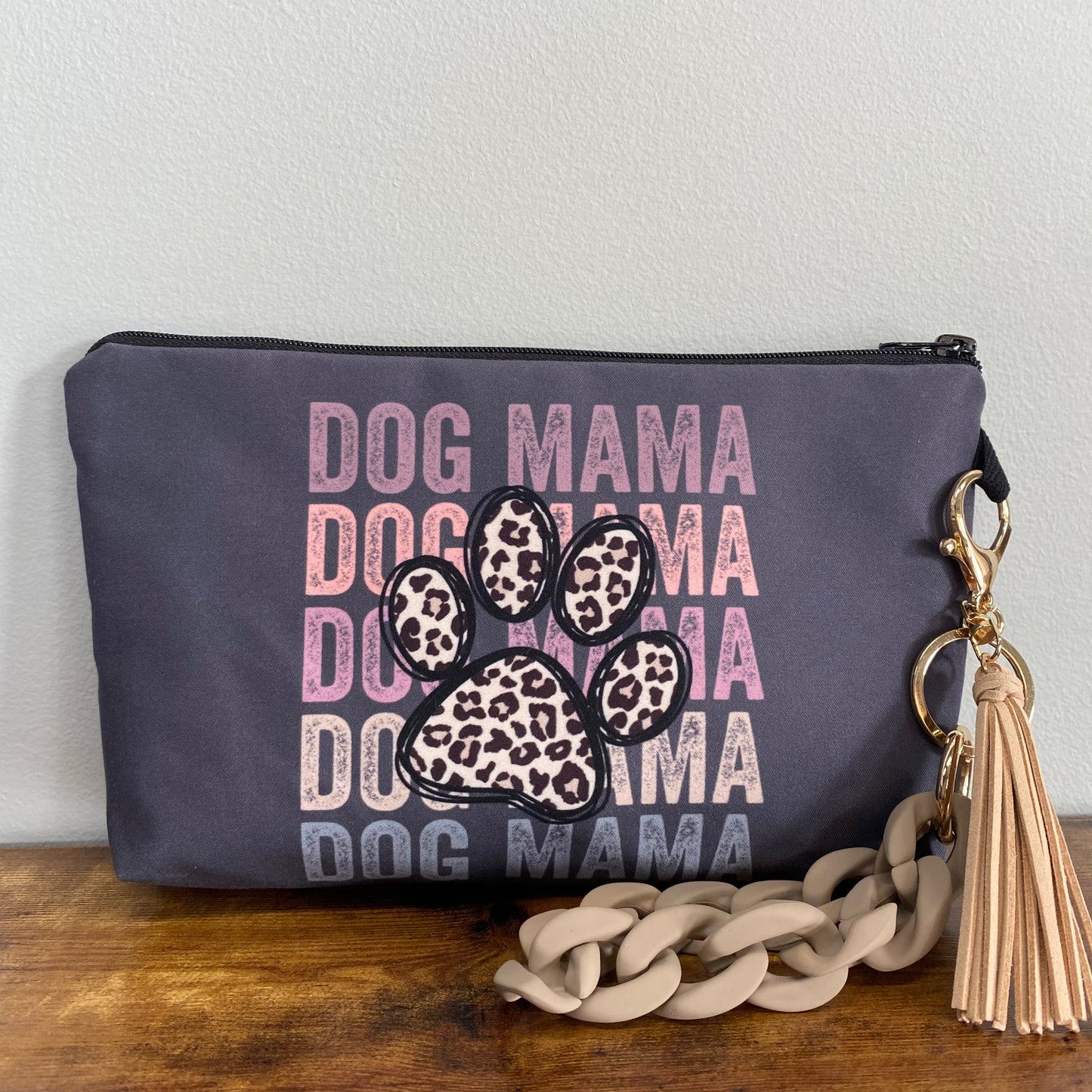 Pouch - Dog Mama Charcoal Paw