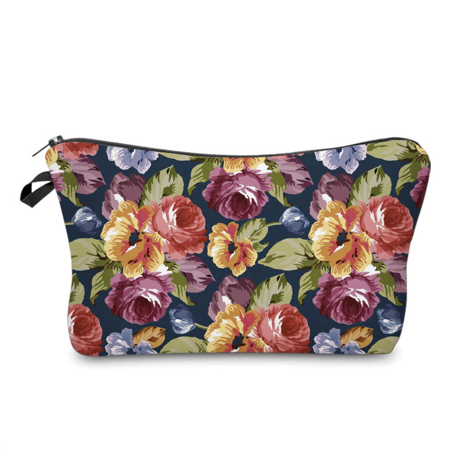 Pouch - Floral, Navy Roses