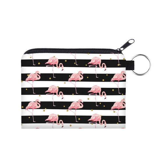 Mini Pouch - Flamingo Black Stripe