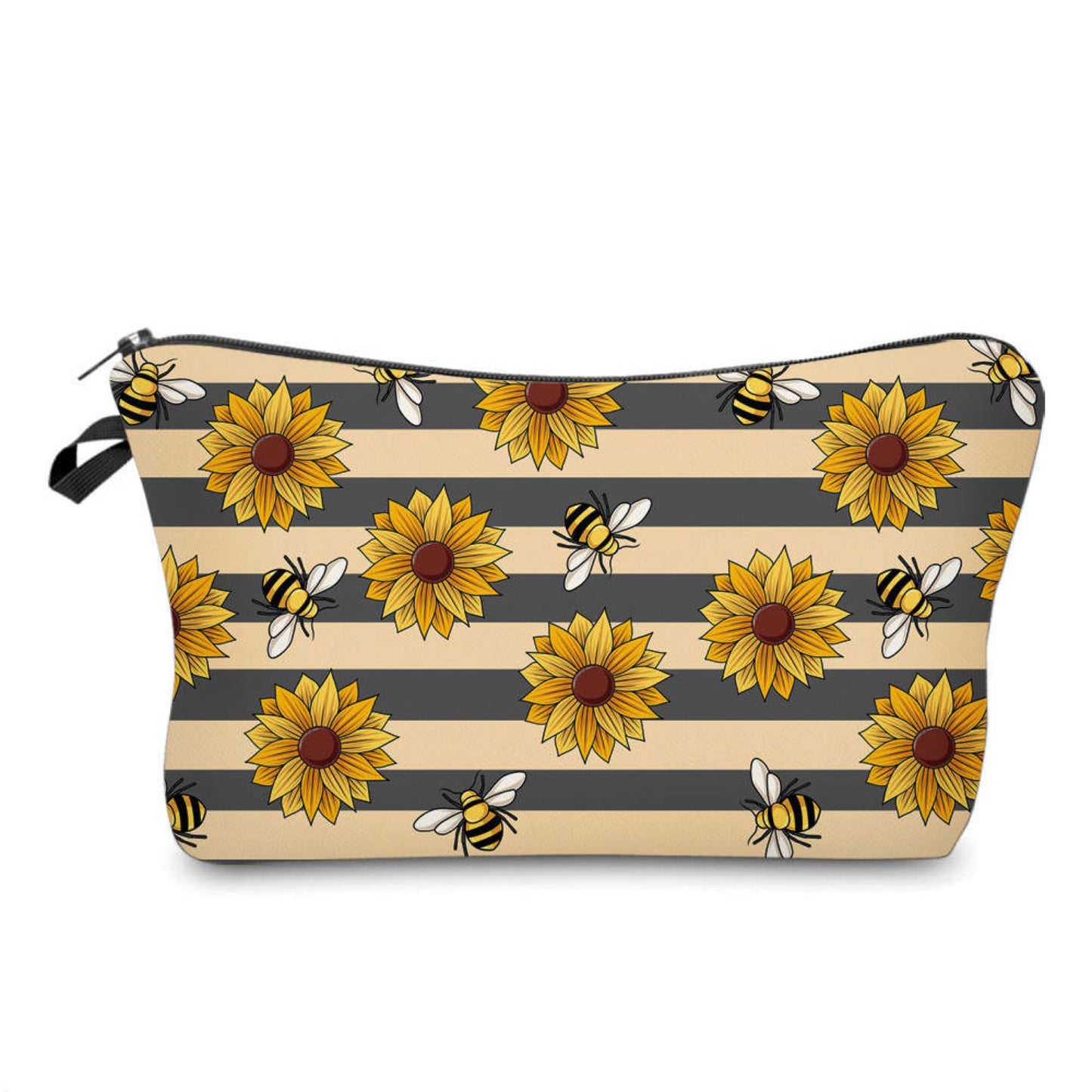 Pouch - Bee Sunflower Grey Stripe